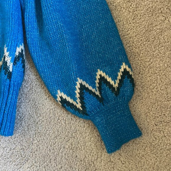 Who What Wear | *Blue Winter Sweater* | Balloon Sleeve | Mockneck Collar | NWOT - Picture 6 of 10